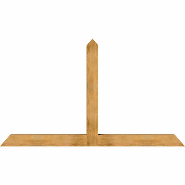 Ekena Millwork Portland Rough Sawn Timber Gable Bracket, Western Red Cedar, 96"W x 56"H x 6"D x 6"F, 14/12 Pitch GBW096X56X0606POR00RWR - main